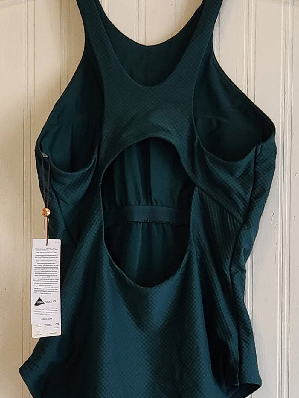 CALIA Swim High Neck Open Back One Piece Swimsuit - Sz 6 - NWT NEW - Picture 4 of 7